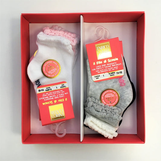 6 Paia Calzini Bambina Baby Filo Di Scozia Elegant - 2 Assortiti Enrico Coveri 10539 - 8051198425849 - DarSaGiocattoli