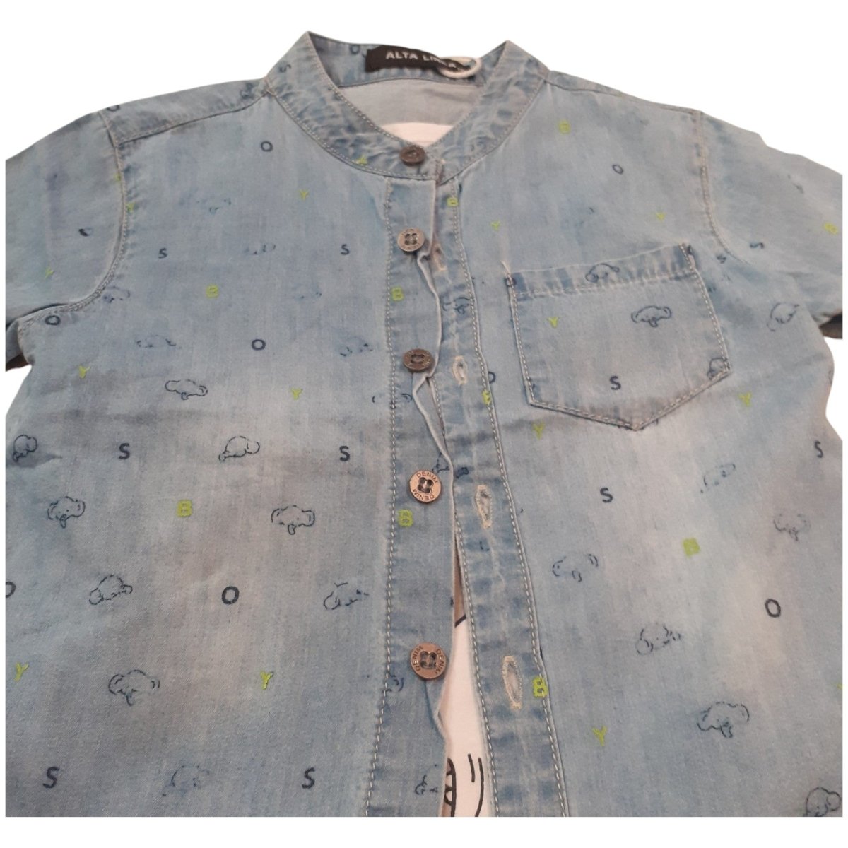 Alta Linea Kids Fashion Completo Bambino 3 Pezzi Camicia T-Shirt e Pantaloncini XNA - 2136 - DarSaGiocattoli