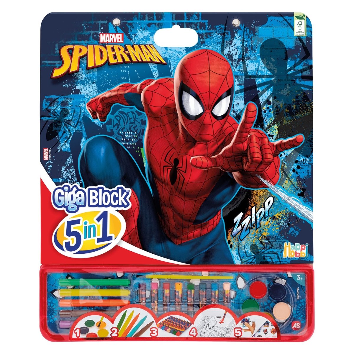 AS Company Colori Set 5 in 1 Giga Block Marvel Spiderman Spider - Man 1023 - 62752 - 5203068627621 - DarSaGiocattoli