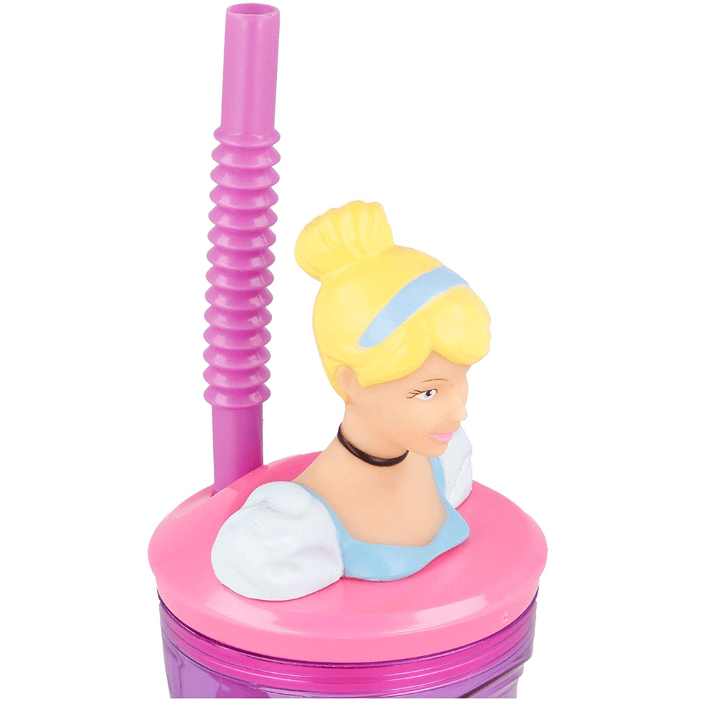 Bicchiere Disney Princess 360 ml Con Cannuccia Real Trade Italia - 8412497512669 - DarSaGiocattoli