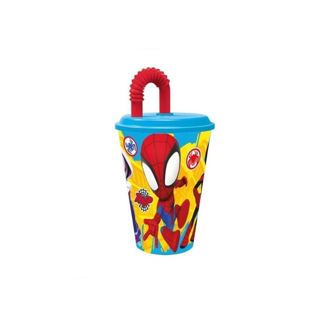 Bicchiere Spidey Spider-Man 430 ml Con Cannuccia Marvel Stor - 8412497150809 - DarSaGiocattoli