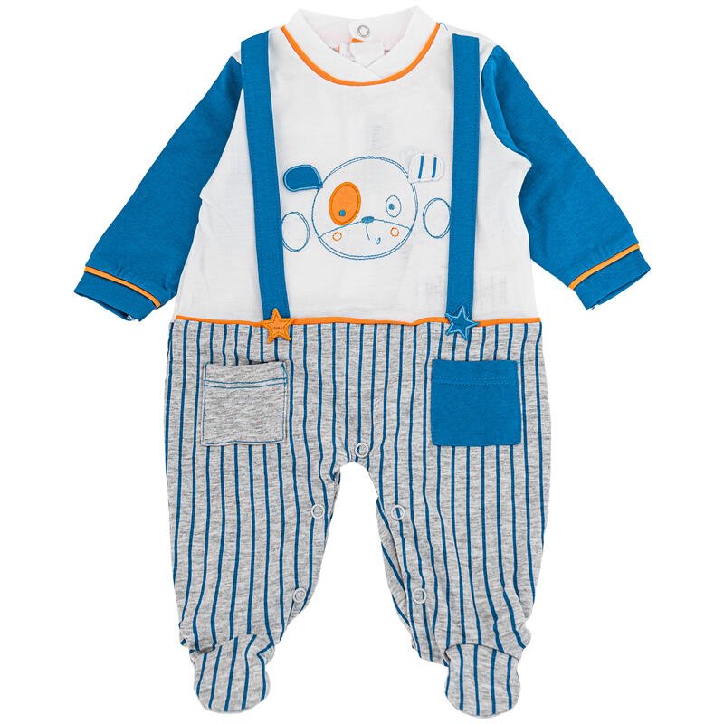 Bidibimbo Tutina Neonato In Cotone Blu T1694 - 8058480508914 - DarSaGiocattoli