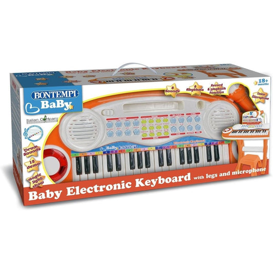 Bontempi MiniMaestro Tastiera Elettronica 37 Tasti Microfono, Accessori Con Gambe e Sgabello 480x550x200 mm 133325 - 0047663338866 - DarSaGiocattoli