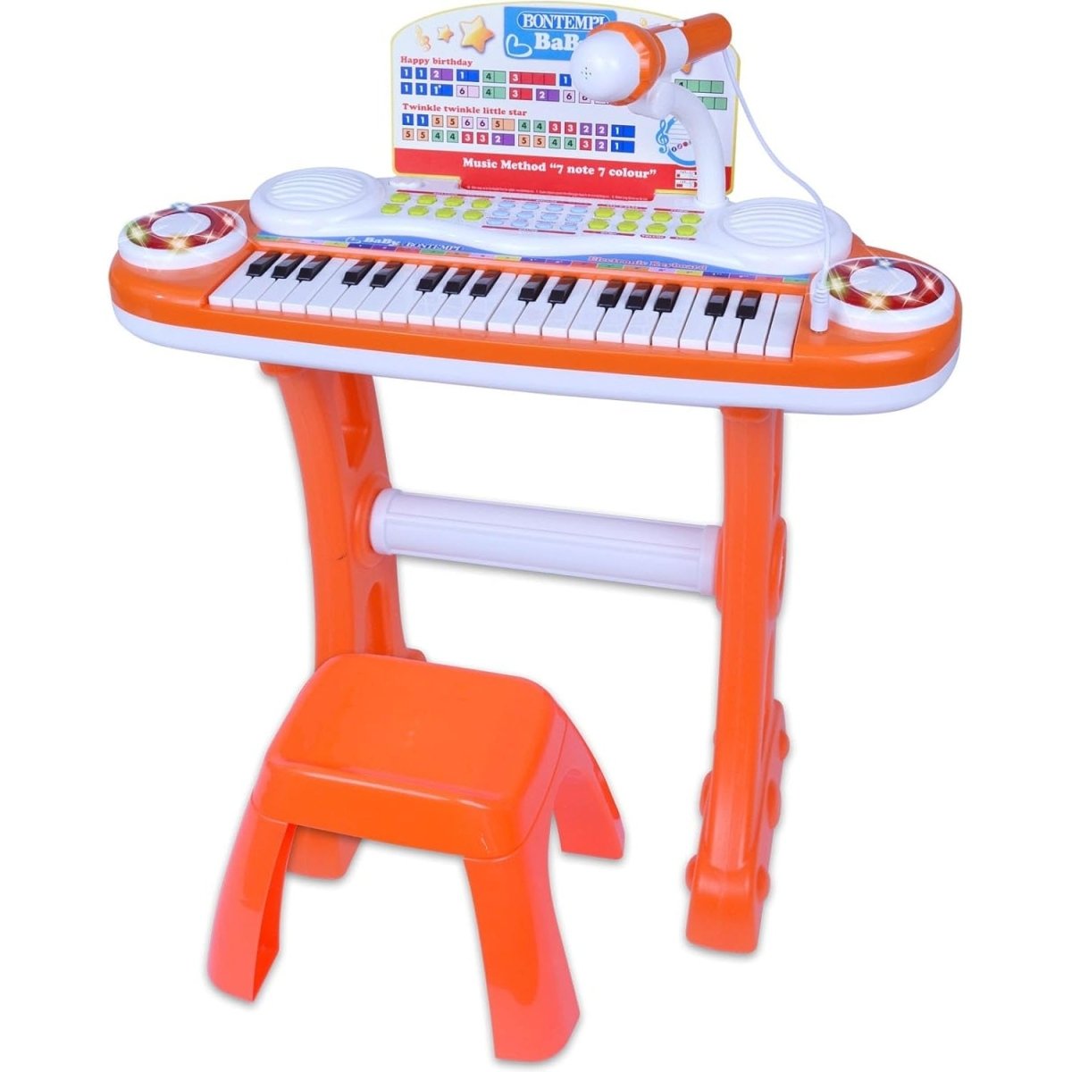 Bontempi MiniMaestro Tastiera Elettronica 37 Tasti Microfono, Accessori Con Gambe e Sgabello 480x550x200 mm 133325 - 0047663338866 - DarSaGiocattoli