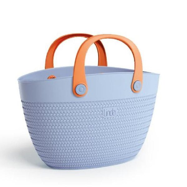 Borsa Mare Linda Azzurra Con Manici Arancioni XL 48x30 cm Adriatic 1126/AZ - 8002936112644 - DarSaGiocattoli