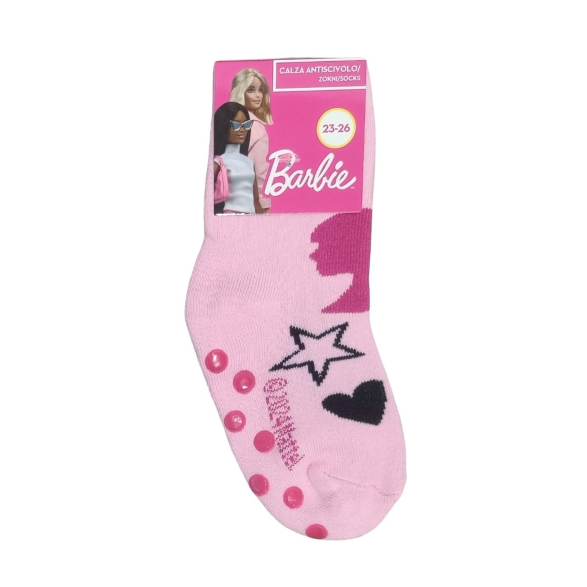 Calzini Antiscivolo Bambina Barbie Rosa Mattel Bar - 1534 - 5949082530621 - DarSaGiocattoli