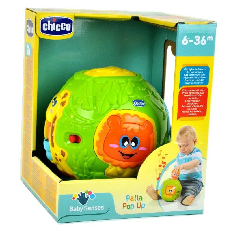 Chicco Gioco Palla Pop Up Palla Musicale con Effetto Sorpresa a Tema Giungla 6 - 36 Mesi 934000 - 8058664086979 - DarSaGiocattoli