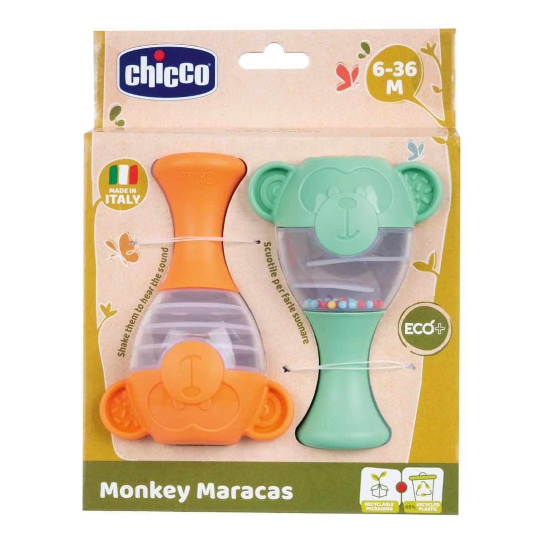 Chicco Maracas Colore Verde e Arancione 011859 - 8058664171484 - DarSaGiocattoli