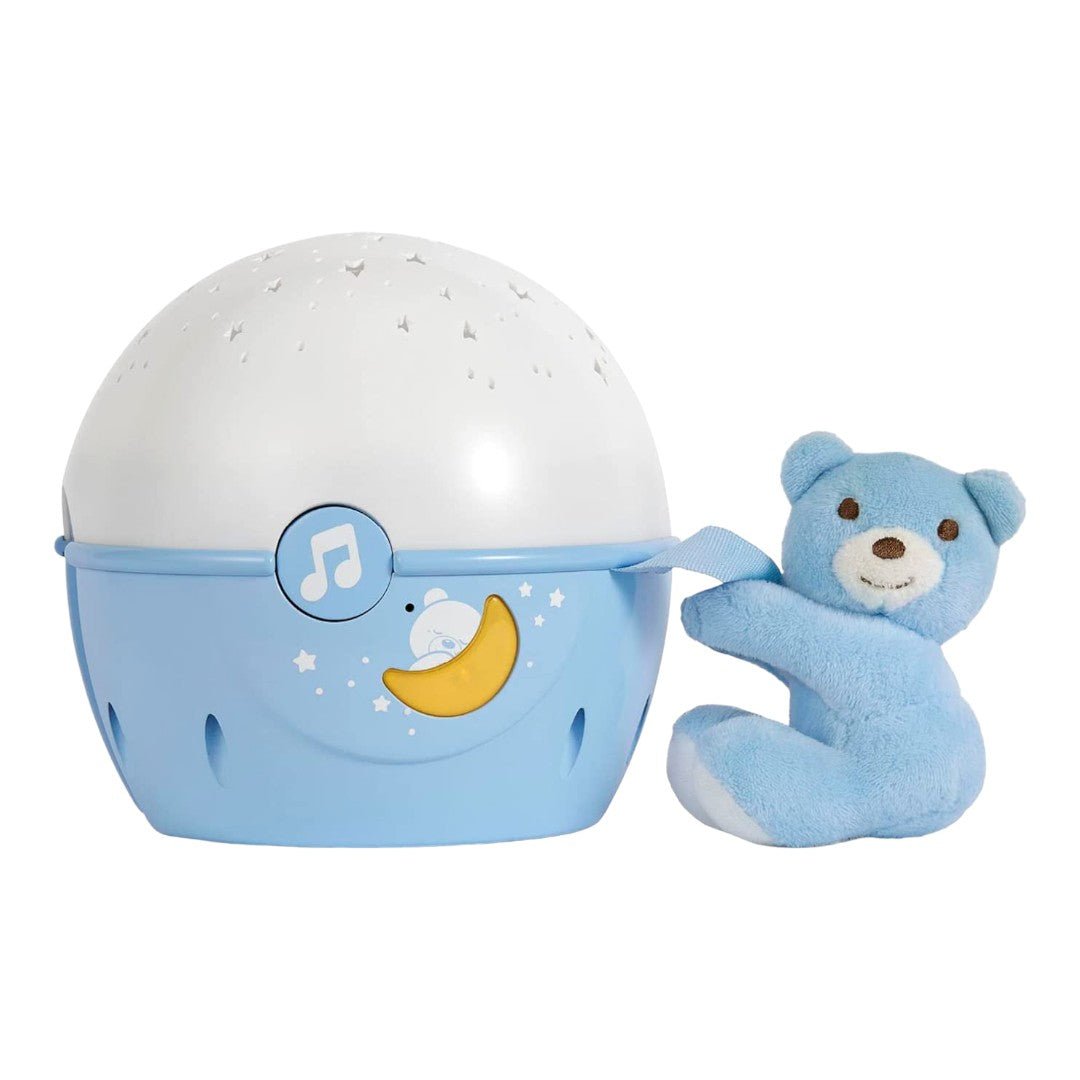 Chicco Next2Stars Luce Notturna per Bambini con Pupazzo (Azzurro) - 8058664062355 - DarSaGiocattoli