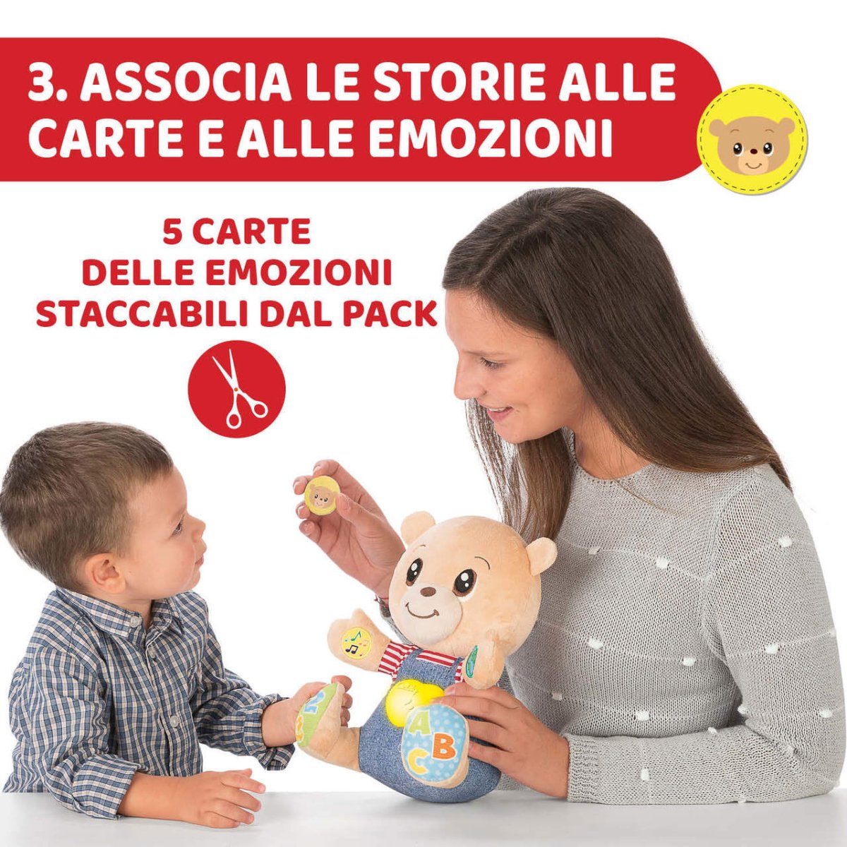Chicco Teddy Orso delle Emozioni Peluche Evolutivo 07947 - 8058664067374 - DarSaGiocattoli