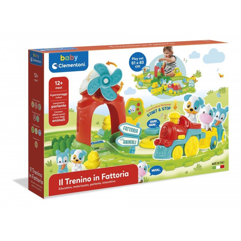 Clementoni Baby Trenino in Fattoria Treno Giocattolo Bambini 17756 - 8005125177561 - DarSaGiocattoli