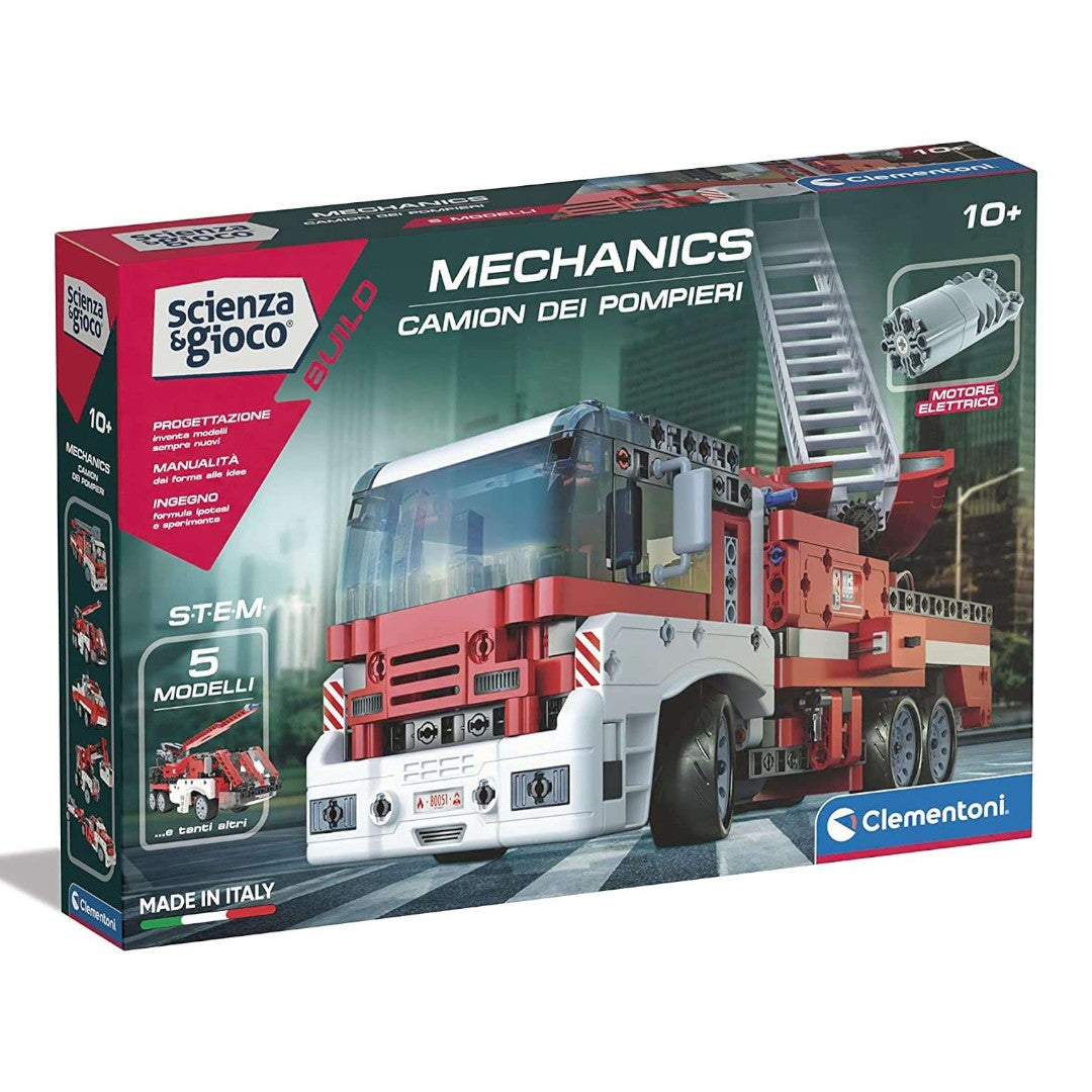 Clementoni - Camion dei Pompieri Set di Costruzioni e Laboratorio di Meccanica - DarSaGiocattoli