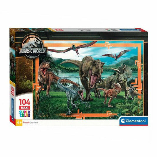 Clementoni Puzzle Jurassic World Supercolor World - 104 Pezzi 23770 - 8005125237708 - DarSaGiocattoli