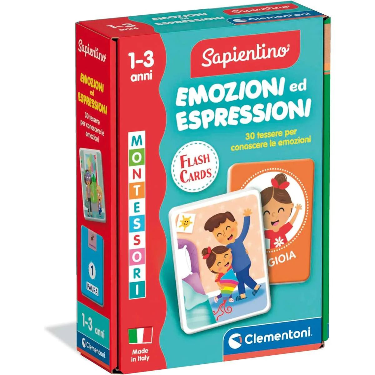 Clementoni Sapientino Baby Montessori Carte Emozioni ed Espressioni 30 Flashcards 16833 - 8005125168330 - DarSaGiocattoli
