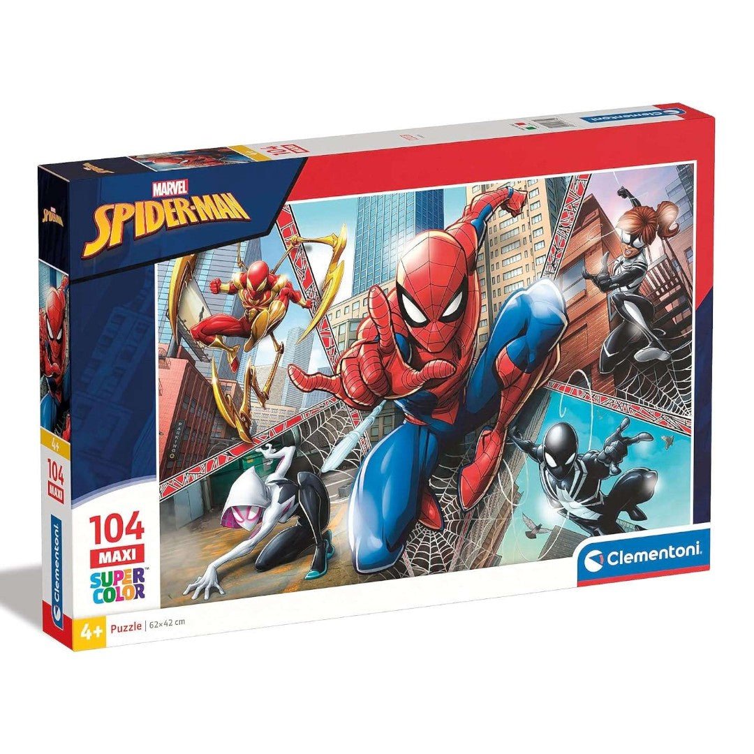 Clementoni Spider - Man Supercolor Puzzle Man - 104 pezzi Maxi Multicolore 23734 - 8005125237340 - DarSaGiocattoli