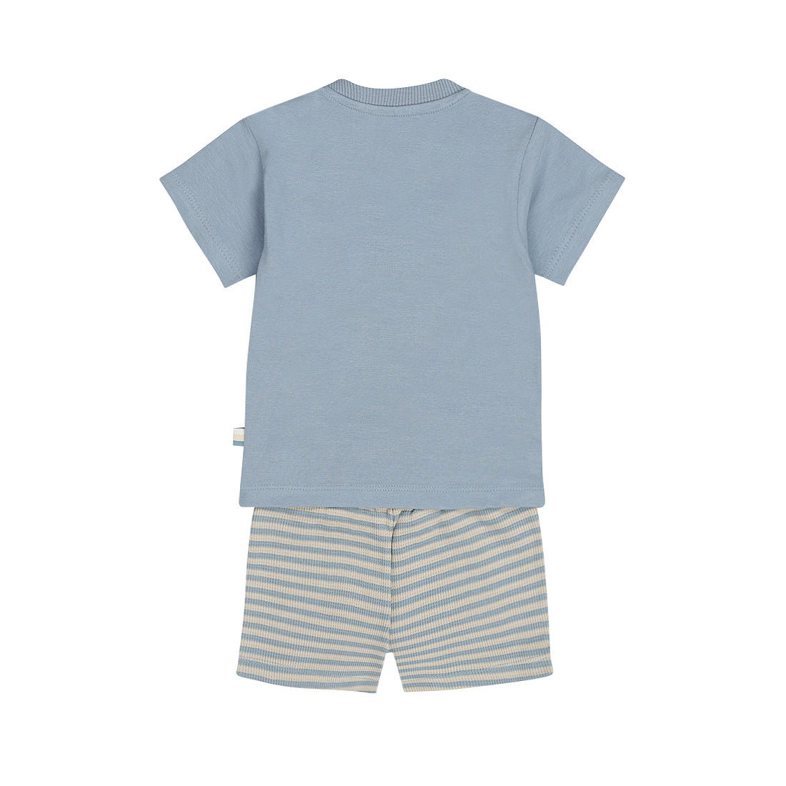 Completo Bambino 2 Pezzi Pantaloncini a Righe e T-Shirt Celeste Dirkje N58552 - 8720815590955 - DarSaGiocattoli