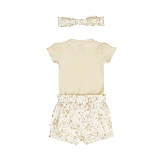 Completo Neonata 3 Pezzi Body Pantaloncini e Fascia Per Capelli Dirkje N58341 - 8720815584015 - DarSaGiocattoli