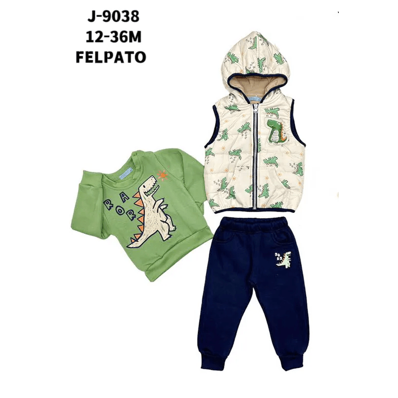 Completo Neonato 3 Pezzi Milk Pub J-9038 12-36 Mesi - - DarSaGiocattoli