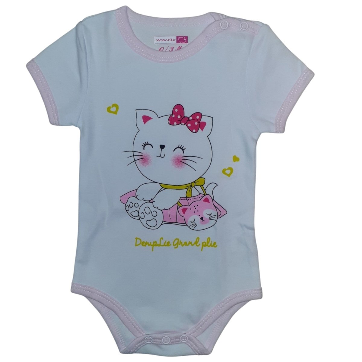 Coppia Di Body Neonata In Cotone Rosa e Bianco Repanda RP - GS2106 - - DarSaGiocattoli