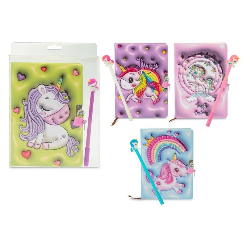 Diario Unicorno Con Penna 80 Pagine 4 Modelli Assortiti Teorema 52443 - 8017967524434 - DarSaGiocattoli