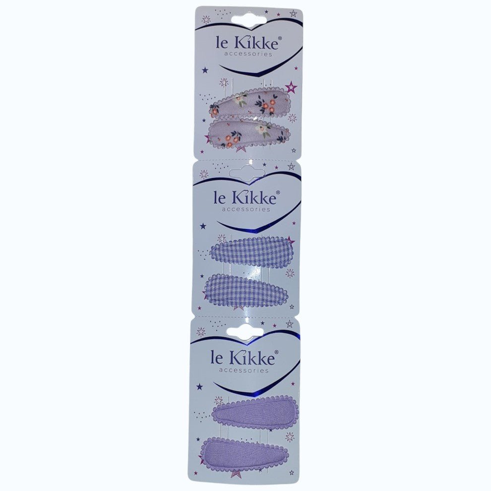 Fermagli Clic Clac Violet Shades Confezione Da 6 Le Kikke 5 cm CC54555 - 8080571103302 - DarSaGiocattoli