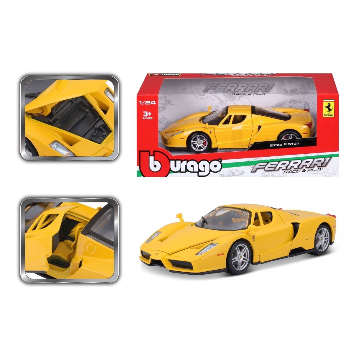 Ferrari R&P Enzo Gialla 1:24 In Metallo Burago 18-26006 Y - 4893993012176 - DarSaGiocattoli