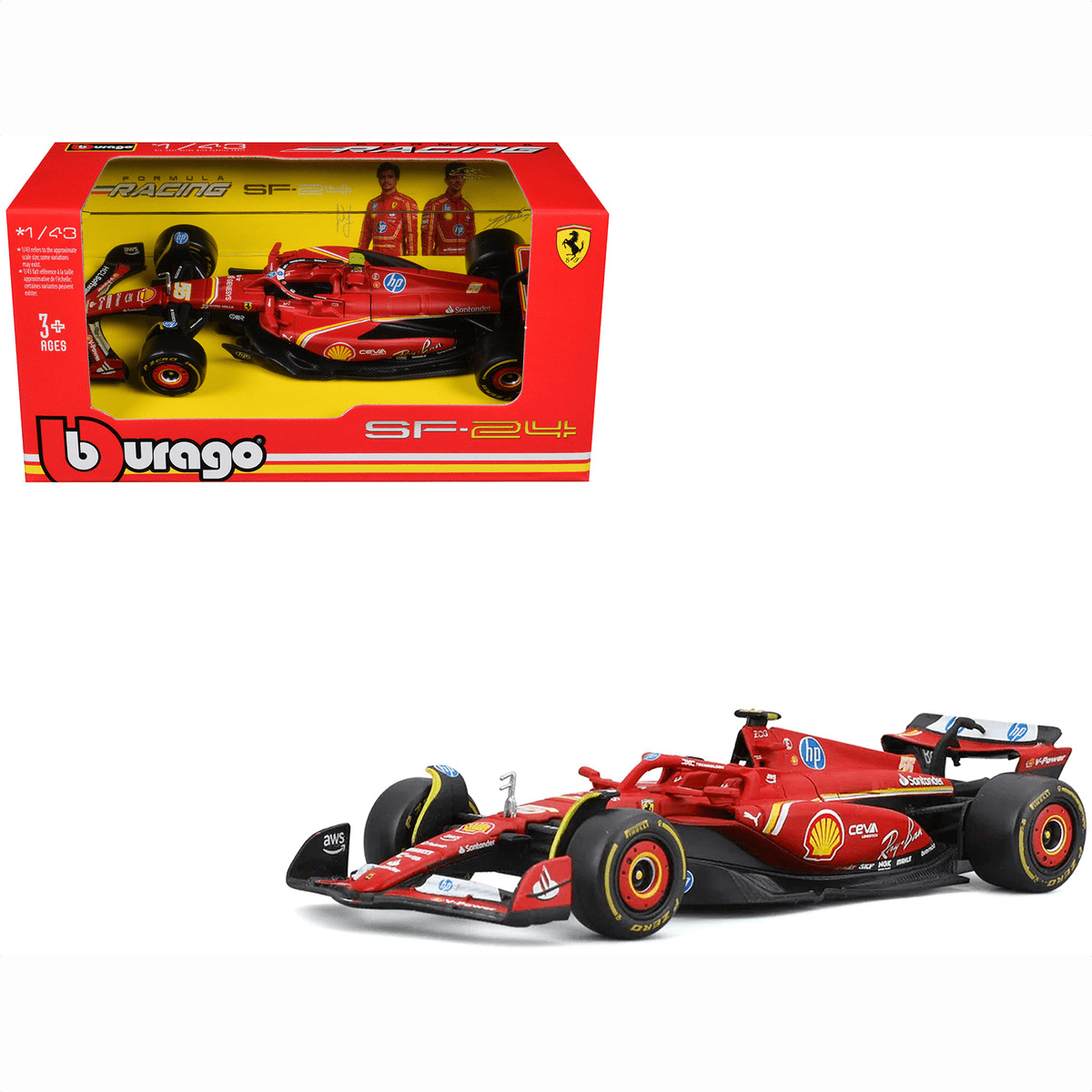 Ferrari SF-24 Scuderia Leclerc 1:43 Burago 18-36844 - 4893993016549 - DarSaGiocattoli