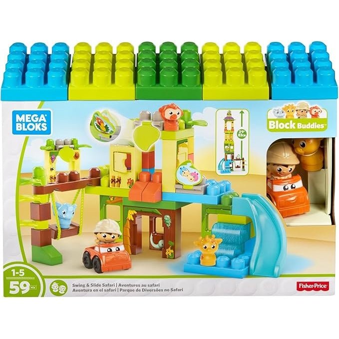 Fisher - Price Mega Bloks Set Costruzioni Il Safari DPJ58 - 0887961318210 - DarSaGiocattoli