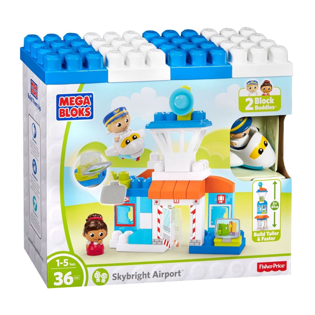 Fisher - Price Mega Bloks Set Costruzioni l'Aeroporto DPJ56 - 0887961318234 - DarSaGiocattoli