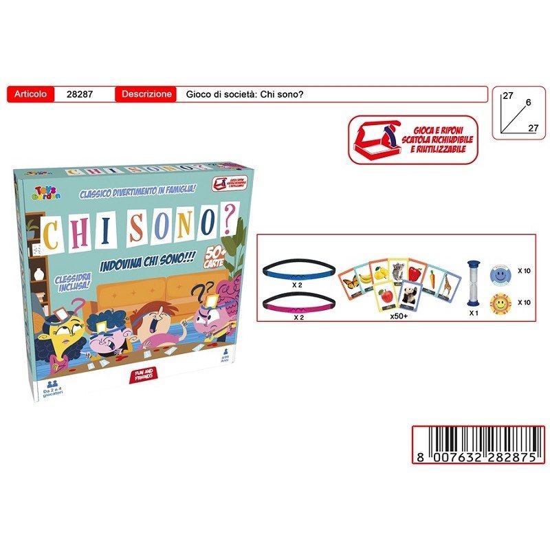 Indovina Chi Sono Gioco di Società in Scatola Toys Garden 28287 - 8007632282875 - DarSaGiocattoli