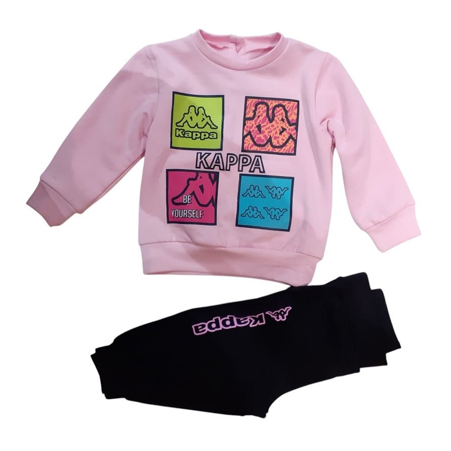 Kappa Tuta Felpata Bambina Rosa - Nero 8081T0010 - 8058707374124 - DarSaGiocattoli