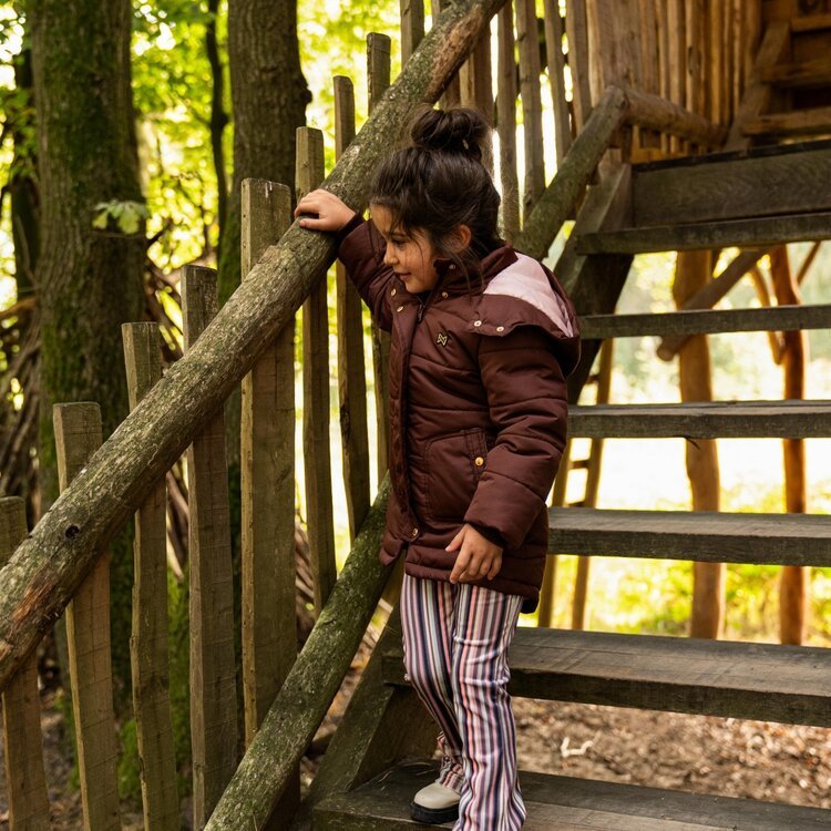 Koko Noko cappotto bambina con cappuccio bordeaux idrorepellente - 8720815311949 - DarSaGiocattoli