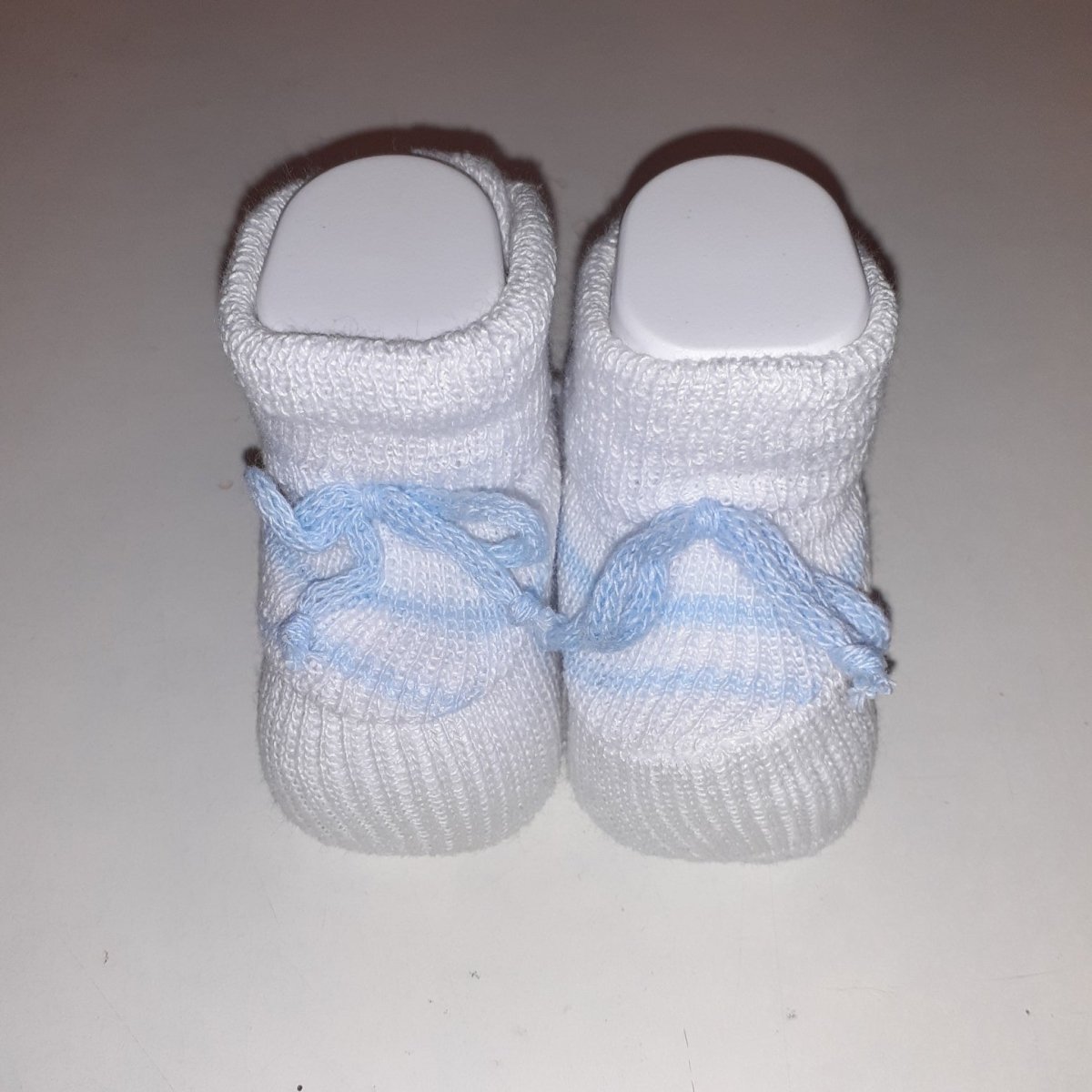 La Rocca Scarpe Neonato Bianco - Azzurro In Cotone F103 - 8300989061033 - DarSaGiocattoli