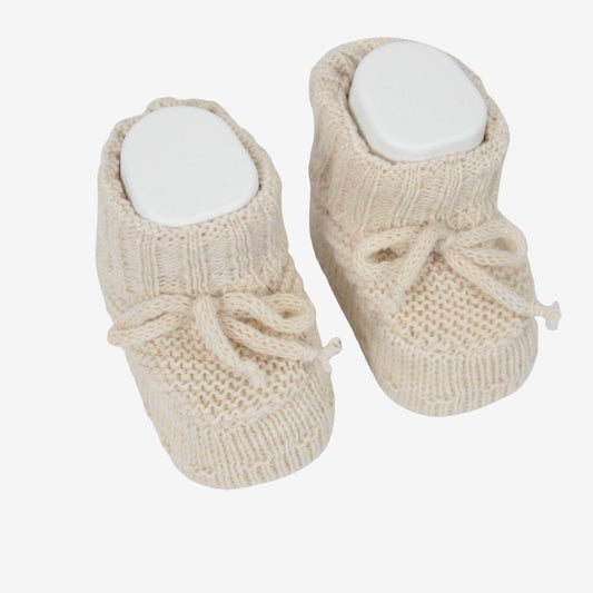 La Rocca Set Cappellino + Scarpine Misto Lana Beige V118 - 8300989221185 - DarSaGiocattoli