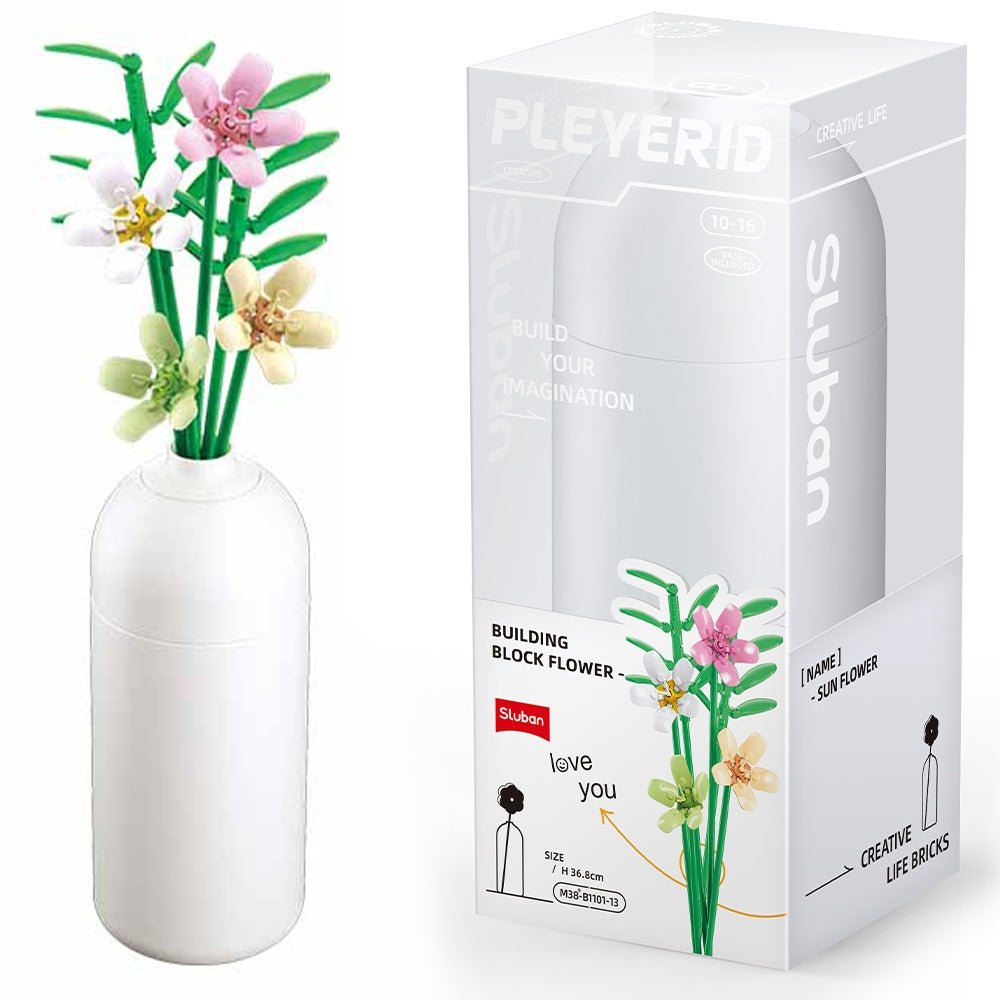 LEGO Costruzioni Fiore Fresia Vaso Compatibili Sluban 000113 - 6938242961183 - DarSaGiocattoli
