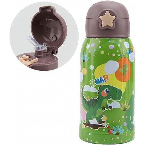 Madricarts Borraccia Termica 500ml Con Cannuccia Happy Baby Dinosauro MPBB05 - 0652217666977 - DarSaGiocattoli