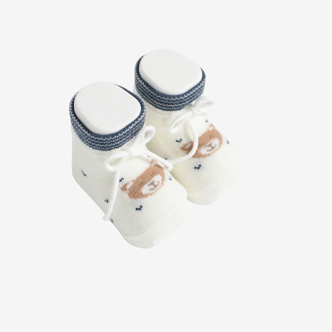 Mafer Set Regalo Neonato Cappellino + Scarpette Bianco - Blu WSE8991 - 8300039089918 - DarSaGiocattoli