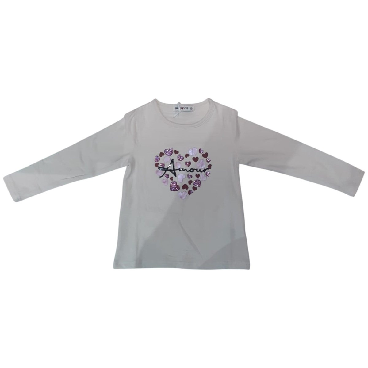 Maglietta Bambina a Maniche Lunghe Beige Best Kids MBA3110 - - DarSaGiocattoli