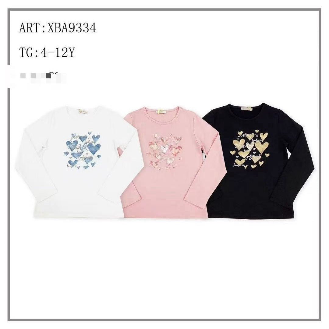 Maglietta Bambina a Maniche Lunghe Miss Bellina XBA - 9334 - - DarSaGiocattoli