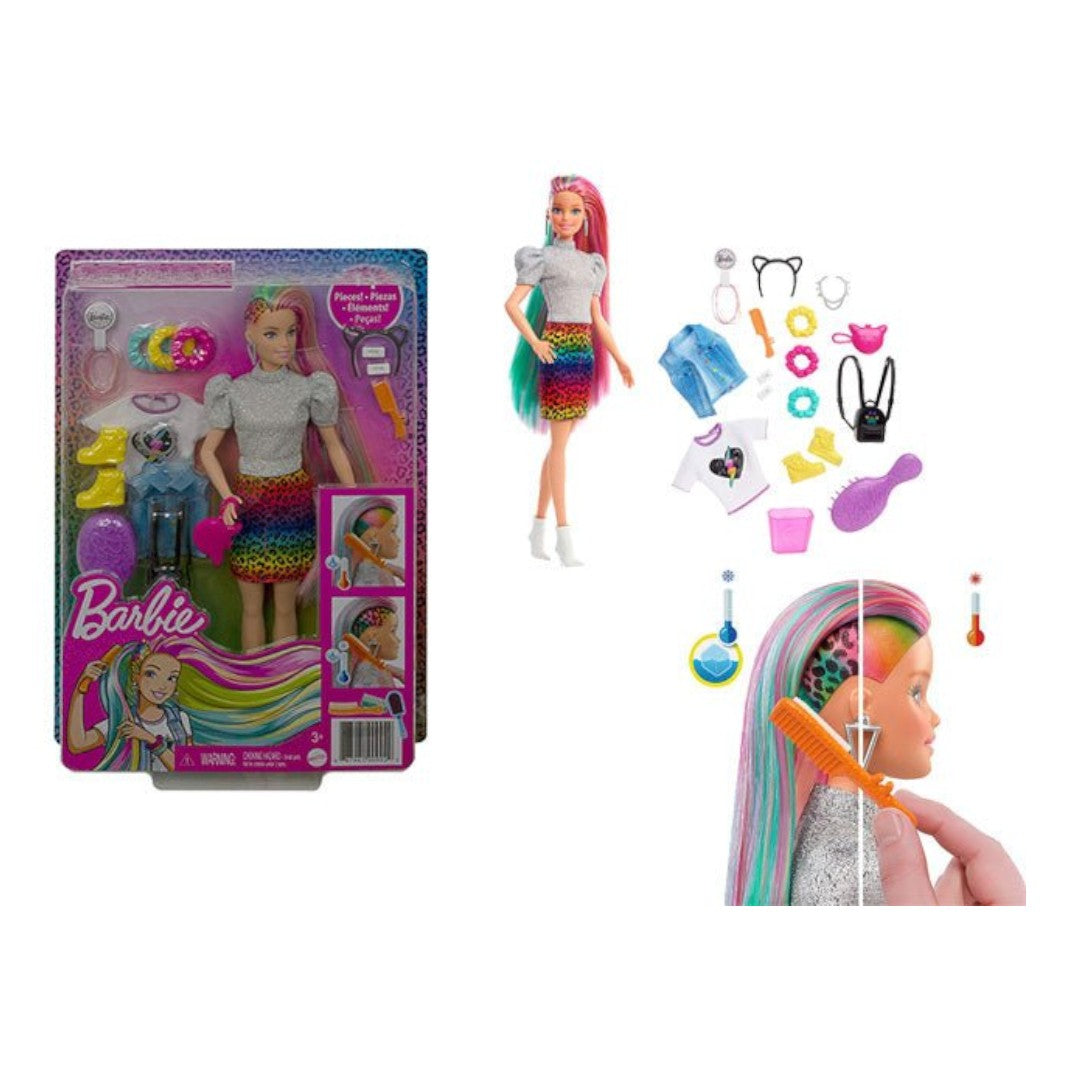 Mattel Barbie Bambola Capelli Multicolor con Funzione Cambia Colore –  DarSaGiocattoli