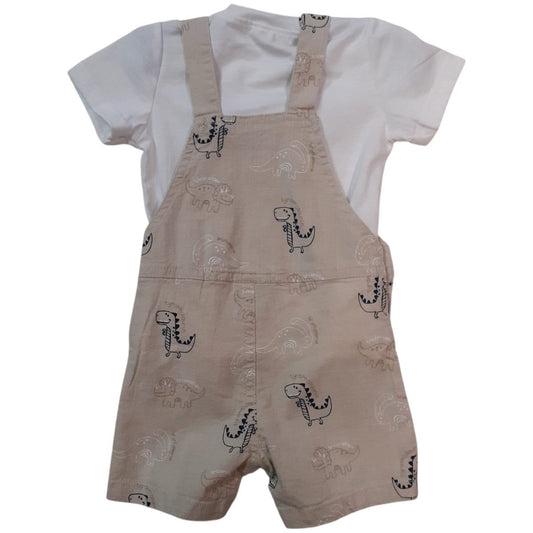 MR Jek Completo Bambino T-Shirt e Salopette Fantasia Dinosauri JA2494 - DarSaGiocattoli