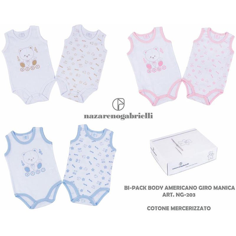 Nazzareno Gabrielli Body Neonato In Cotone Giromanica NG203 - 8052190144134 - DarSaGiocattoli