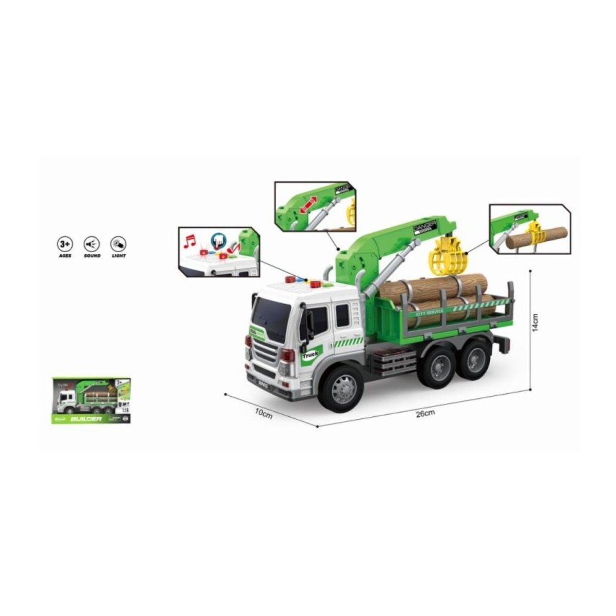 ODG Camion Ecologico Master Truck Rifiuti Con Luci e Suoni ODG1038 - 8017967607052 - DarSaGiocattoli