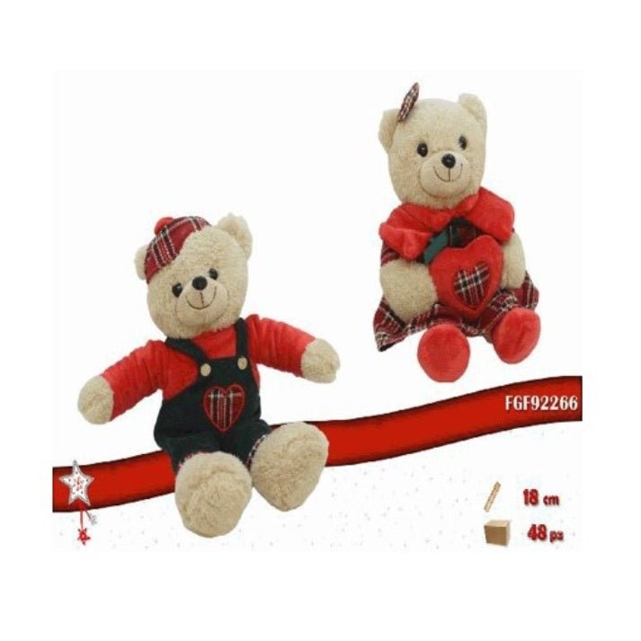 Orso/a Peluche Con Vestito 18 Cm 492273 - 8058956492273 - DarSaGiocattoli