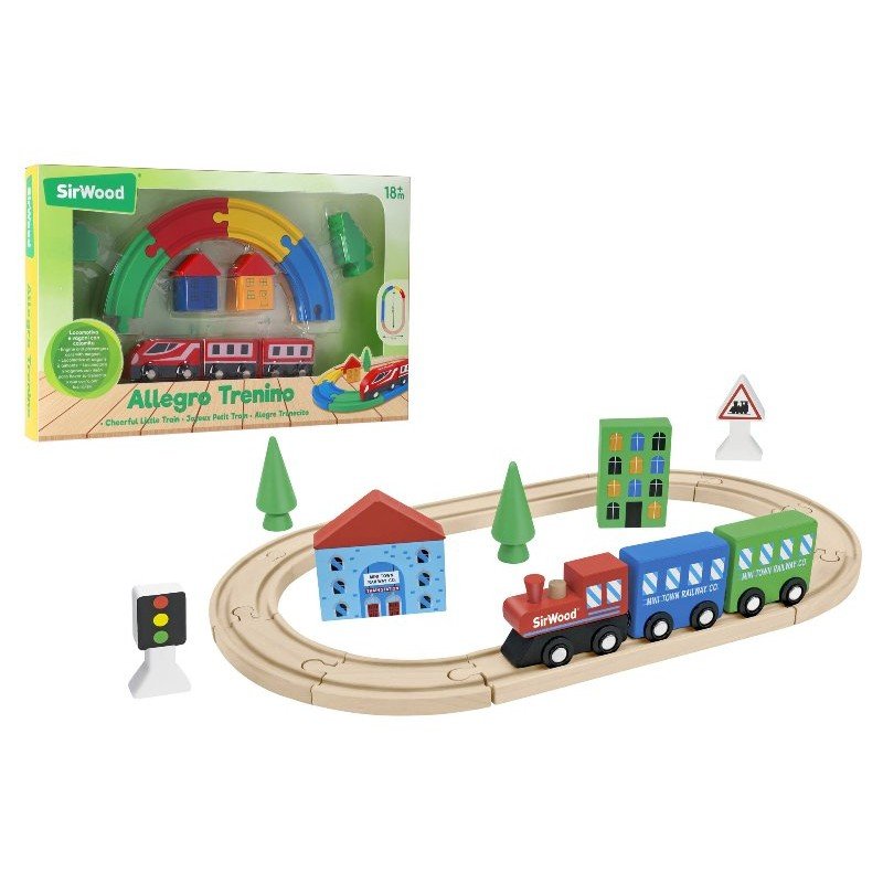 Pista Treno Magnetico In Legno 2 Ass SirWood Globo 42581 - 8014966425816 - DarSaGiocattoli