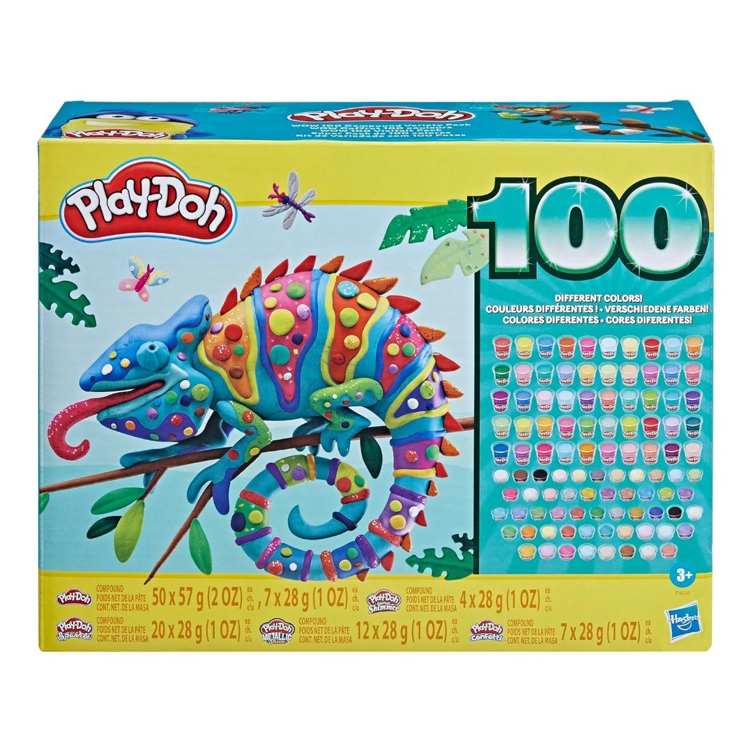 Play-Doh (PlayDoh) Wow 100 Vasetti assortita di Pasta modellabile HSBF46365L0 - 5010994115357 - DarSaGiocattoli