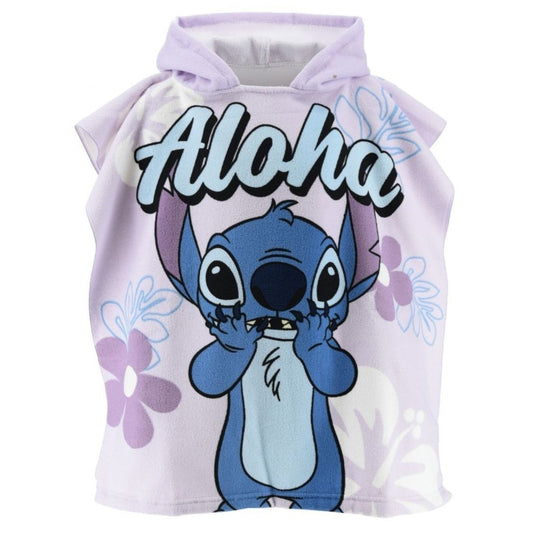 Poncho Disney Stitch In Microfibra 55x110 Sun City EZ18077 - 3609088342964 - DarSaGiocattoli