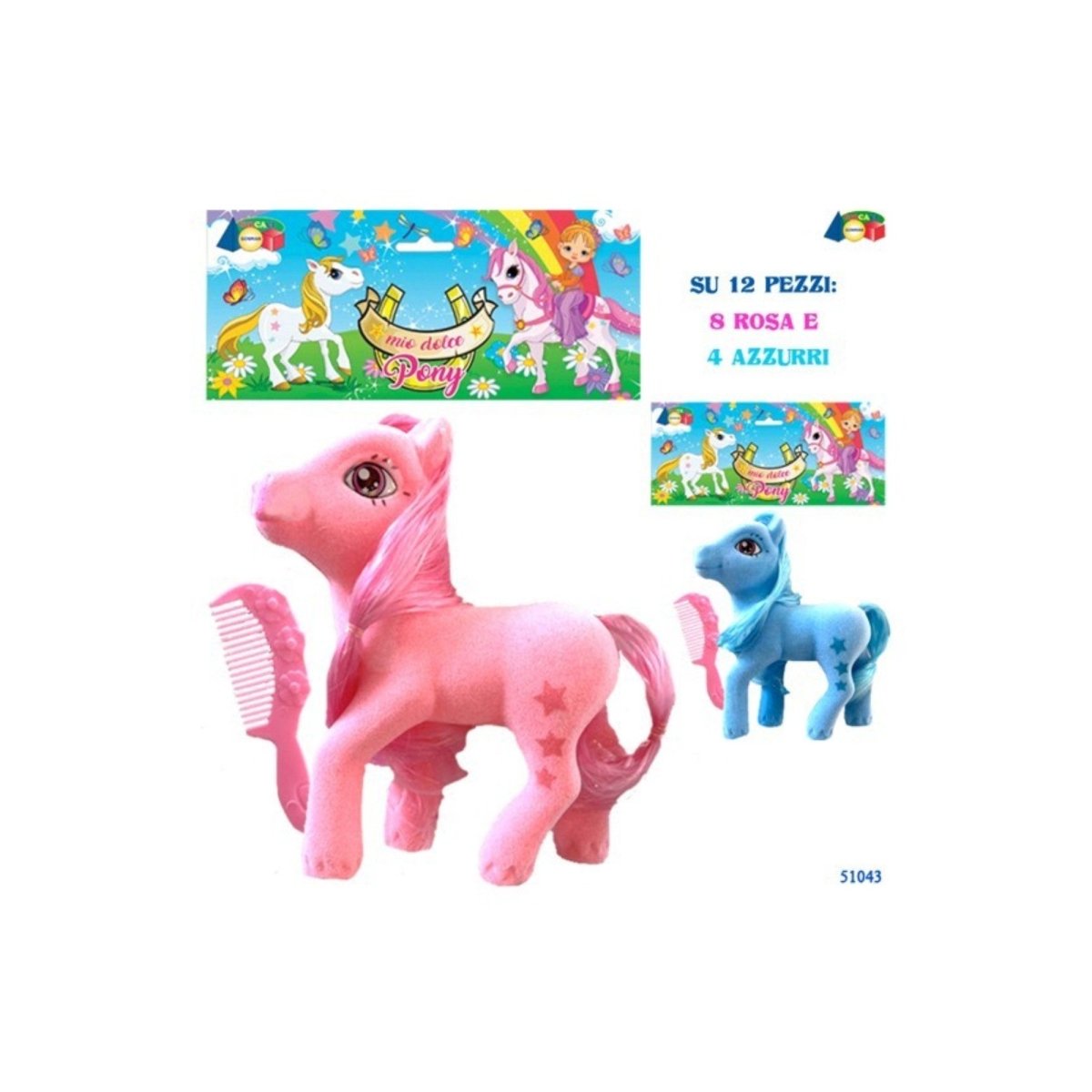 Pony Floccato Mio Dolce Pony Ginmar 51043 Con Criniera Morbida - 8057438020584 - DarSaGiocattoli