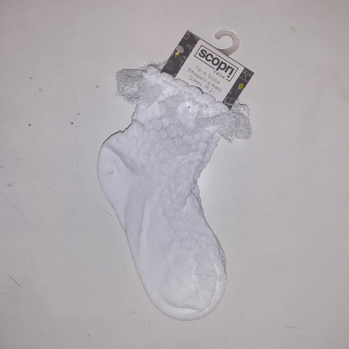 Proctor Scopri Calze Baby Pizzo Bambina Ricamato Bianco - 8033367129734 - DarSaGiocattoli
