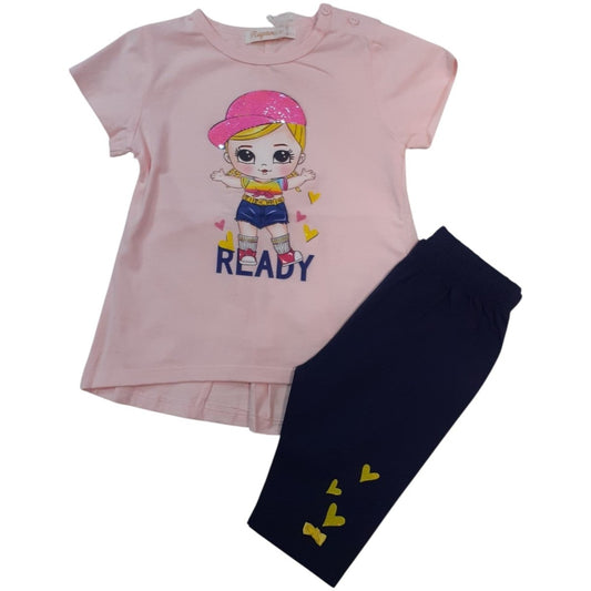 Repanda Completo Bambina 2 Pezzi Maglietta e Leggings RP - W5872 - DarSaGiocattoli